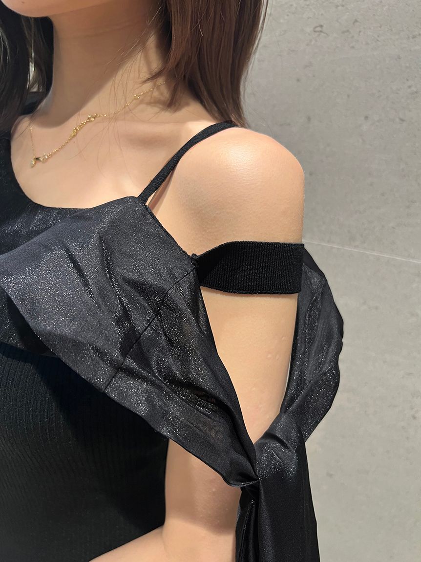 SNIDEL「ワンショルリボンニットワンピース」|ワンピース|