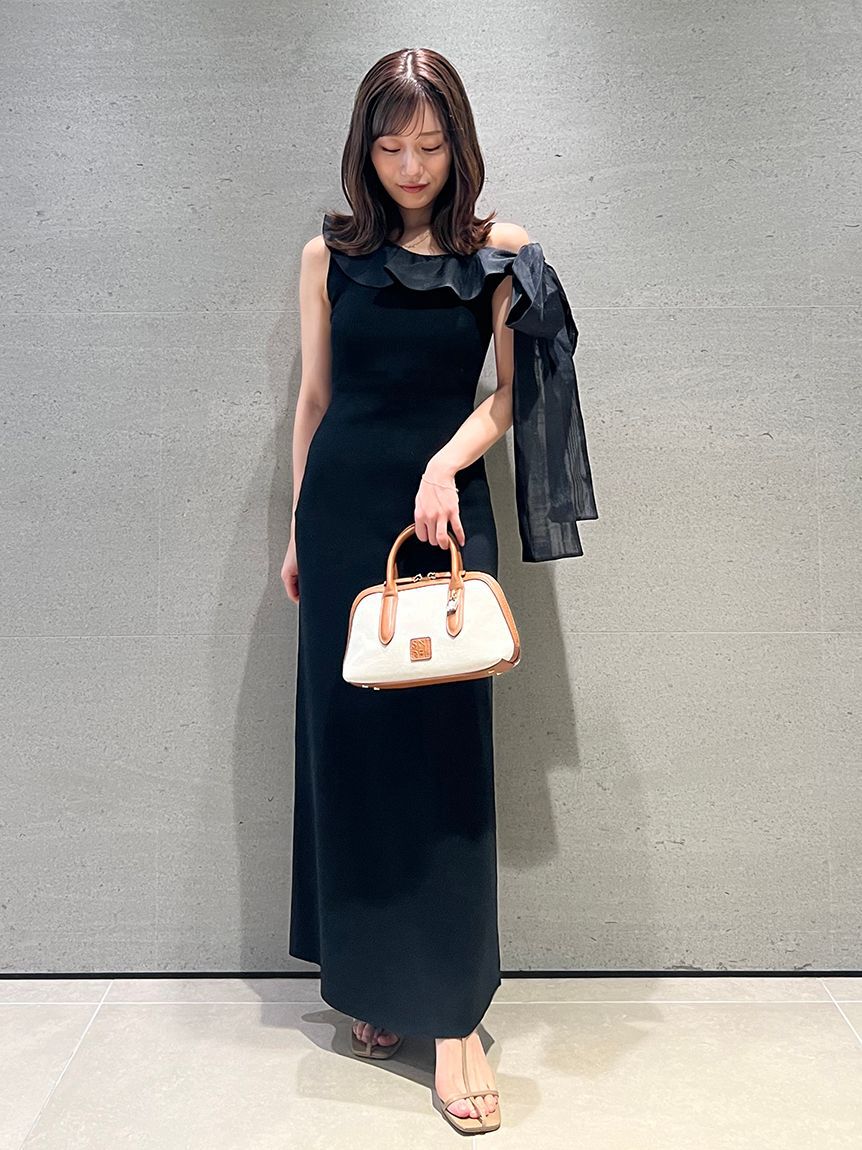 SNIDEL「ワンショルリボンニットワンピース」|ワンピース|