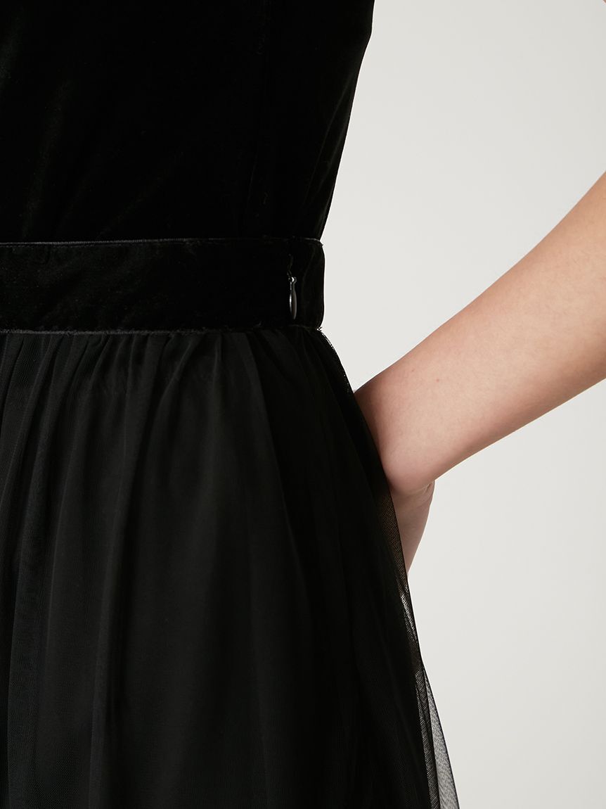 FRAY I.D「プリーツヘムチュールスカート」|スカート|