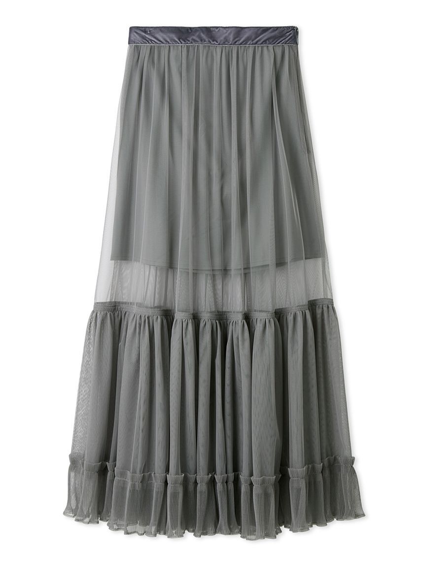 FRAY I.D「プリーツヘムチュールスカート」|スカート|GRY