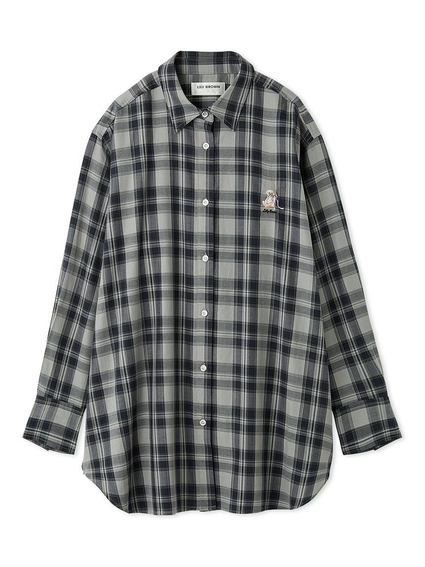 LILY BROWN「Lily Bearチェックオーバーシャツ」|シャツ・ブラウス|