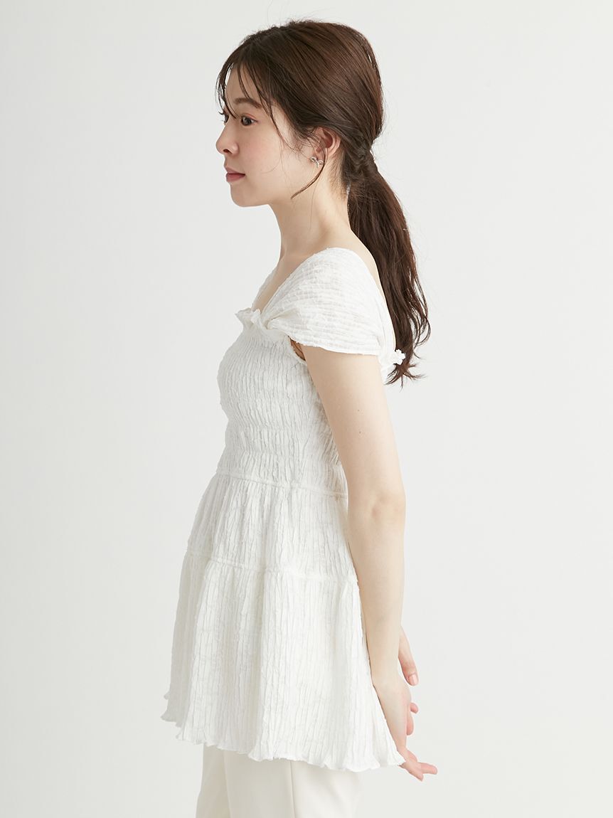 CELFORD「シャーリングチュニックブラウス」|シャツ・ブラウス|