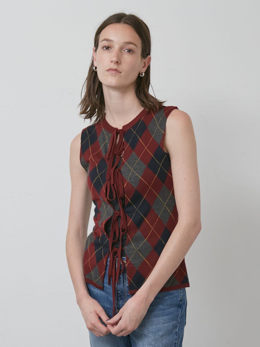 styling/「アーガイル2WAYリボンニットトップス」|ニット・セーター|