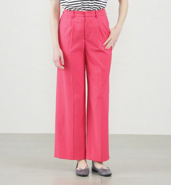 MACKINTOSH PHILOSOPHY「【2024年春夏モデル】ドライオックスフォードワイドパンツ」|その他|ピンク