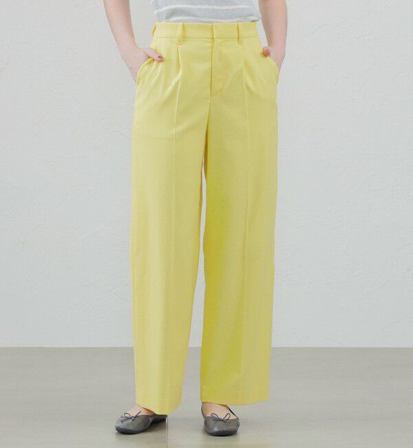 MACKINTOSH PHILOSOPHY「【2024年春夏モデル】ドライオックスフォードワイドパンツ」|その他|イエロー1