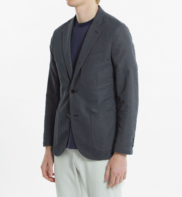 MACKINTOSH PHILOSOPHY「テーラードジャージー ジャケット カラミ織りガンクラブチェック」|テーラードジャケット|