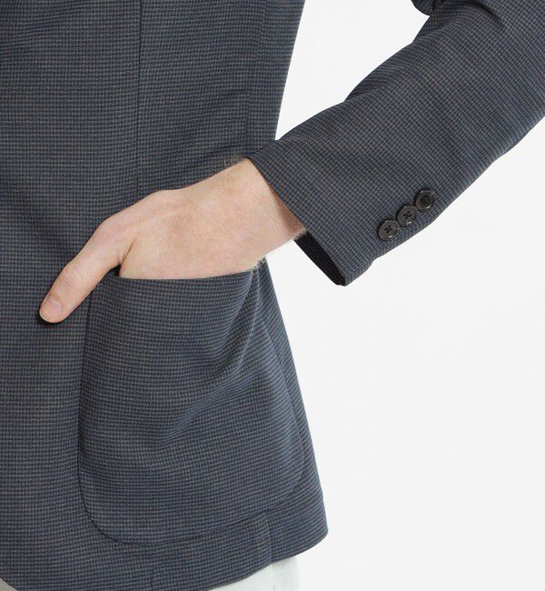 MACKINTOSH PHILOSOPHY「テーラードジャージー ジャケット カラミ織りガンクラブチェック」|テーラードジャケット|