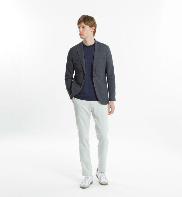 MACKINTOSH PHILOSOPHY「テーラードジャージー ジャケット カラミ織りガンクラブチェック」|テーラードジャケット|