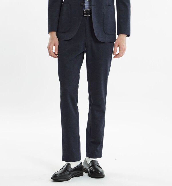 MACKINTOSH PHILOSOPHY「テーラードジャージー パンツ ダブルジャージー裏メッシュ」|スラックス|ネイビー