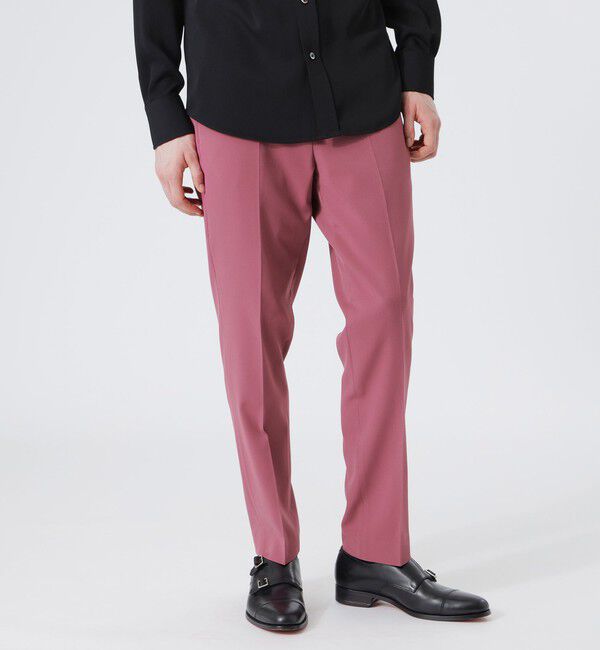  「VISLYハイカウントツイル スラックス」|スラックス|ピンク