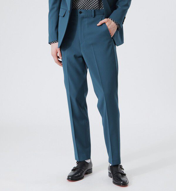  「VISLYハイカウントツイル スラックス」|スラックス|カーキ