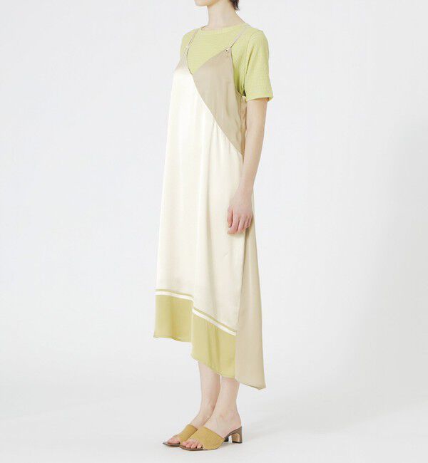  「【ドラマ着用商品】カラーブロックスリップワンピース」|ワンピース|