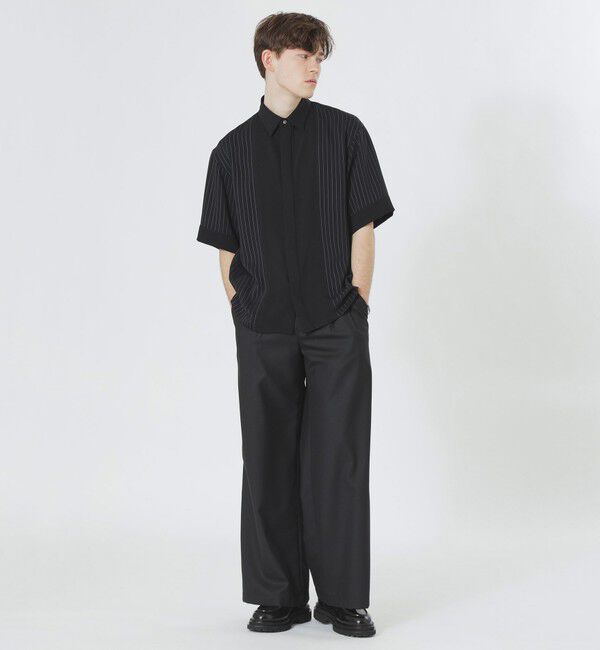  「ブロッキングショートスリーブシャツ」|シャツ・ブラウス|