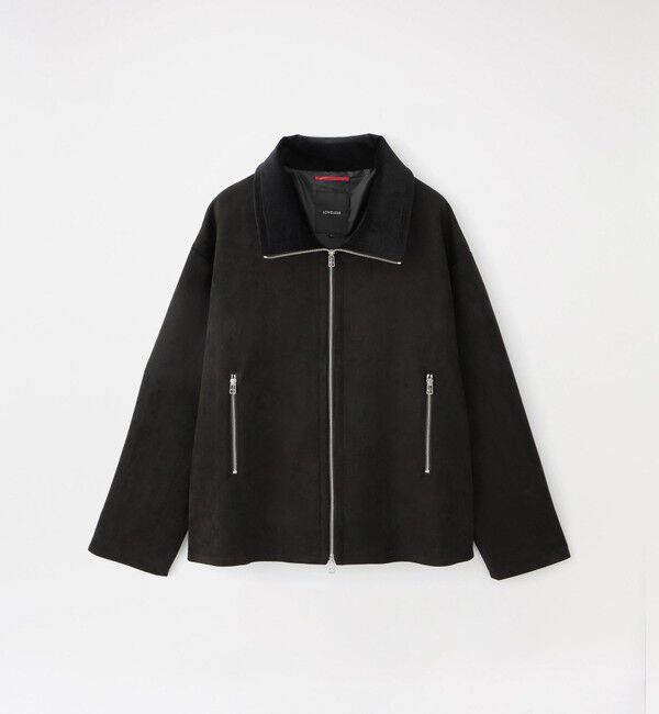  「スエードライクスタンドネックブルゾン」|ブルゾン・スタジャン|ブラック
