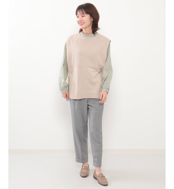 ikka「サイドリボンニットベスト」|ニット・セーター|