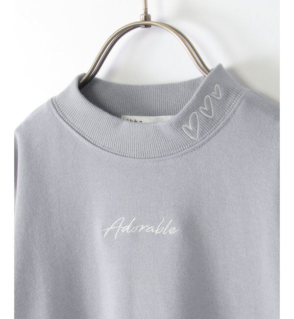 ikka kids「袖ファー刺繍裏毛プルオーバー 2 （120~160cm）」|Tシャツ・カットソー|