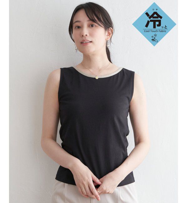 ikka「コットンUSAアビガイルタンクトップ」|タンクトップ|ブラック