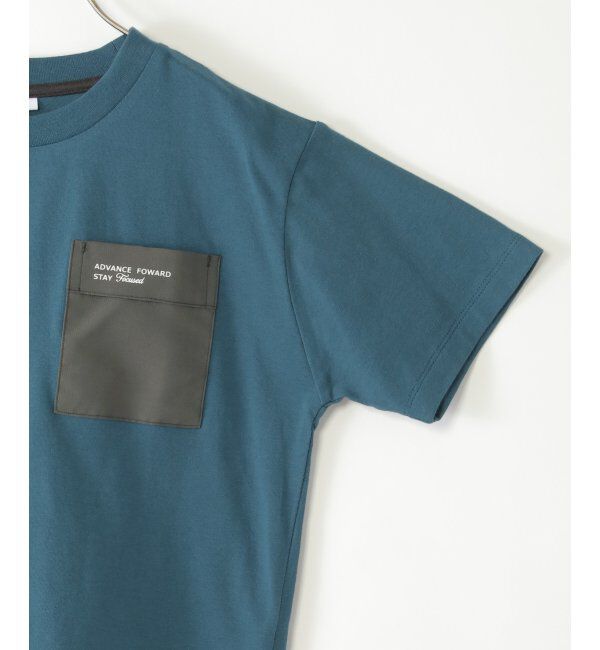 ikka kids「異素材ポケロゴプリントT（120~160cm）」|Tシャツ・カットソー|