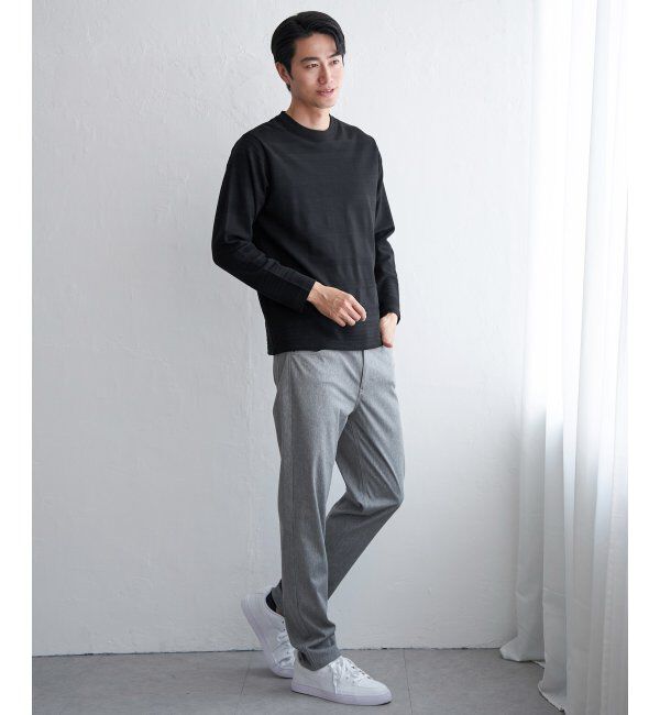 IKKA LOUNGE「ランダムリップルボーダーロンT」|Tシャツ・カットソー|