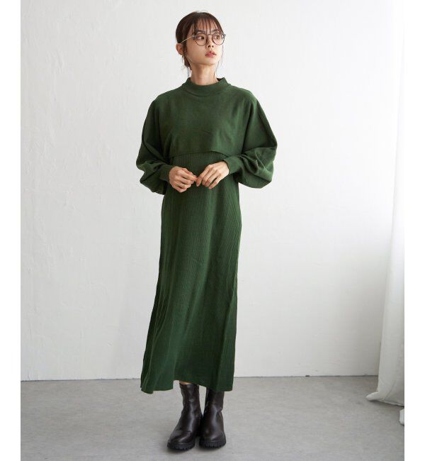 Lbc with Life「ニットレイヤードワンピ」|ワンピース|