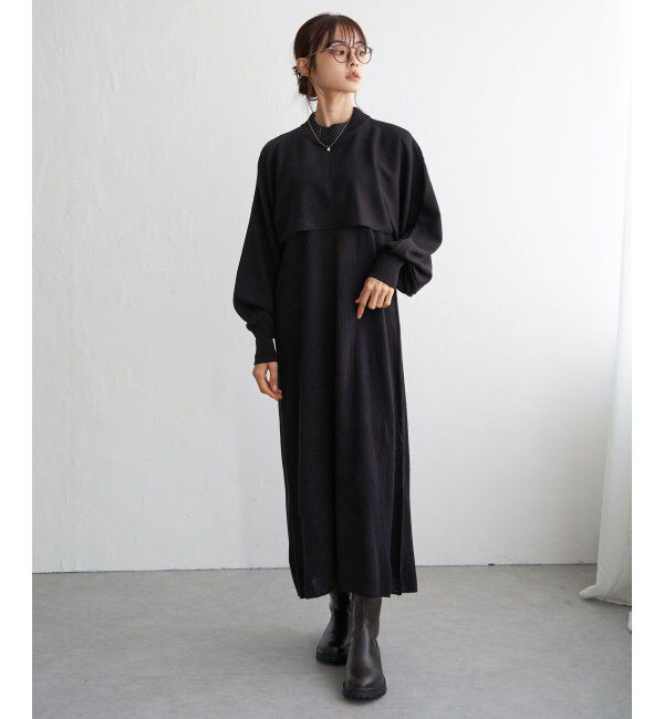 Lbc with Life「ニットレイヤードワンピ」|ワンピース|