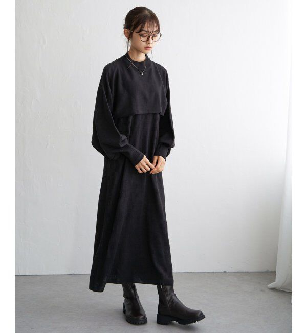 Lbc with Life「ニットレイヤードワンピ」|ワンピース|