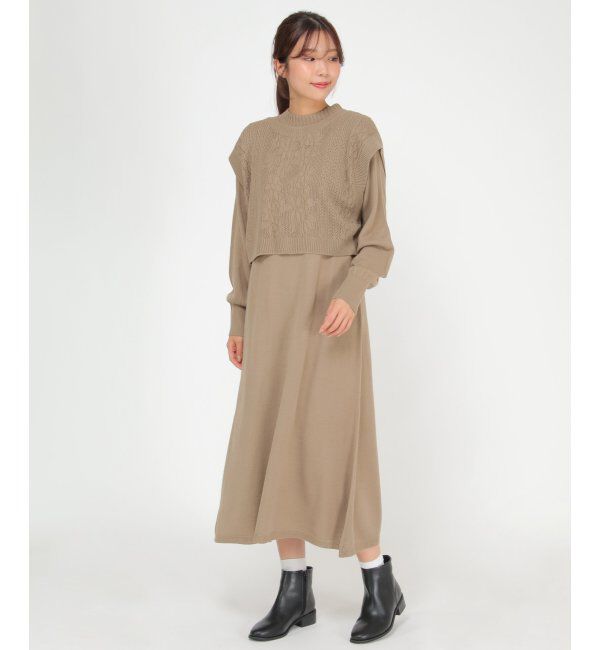 Lbc with Life「ニットベストワンピセット」|ワンピース|