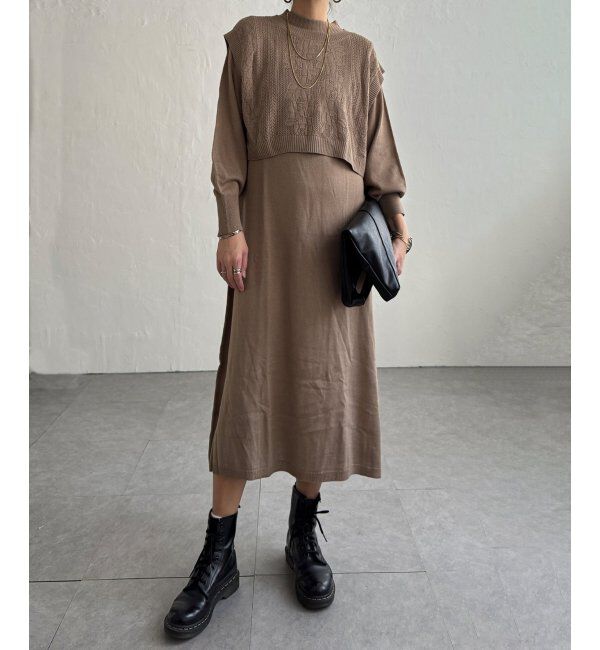 Lbc with Life「ニットベストワンピセット」|ワンピース|