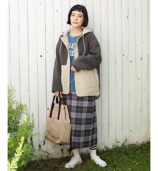 Lbc with Life「ボアキルトフードミドルコート」|その他|