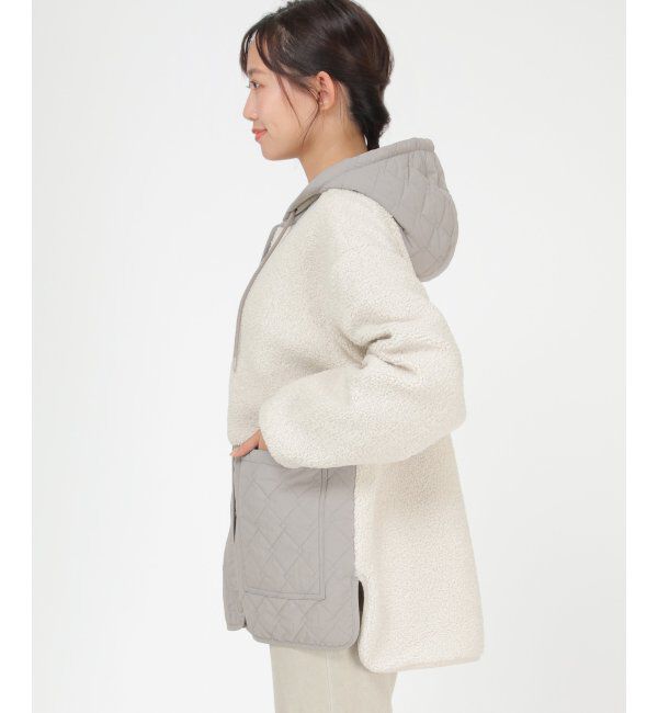 Lbc with Life「ボアキルトフードミドルコート」|その他|