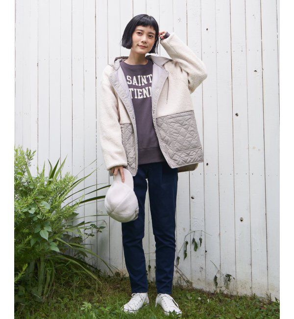 Lbc with Life「ボアキルトフードミドルコート」|その他|