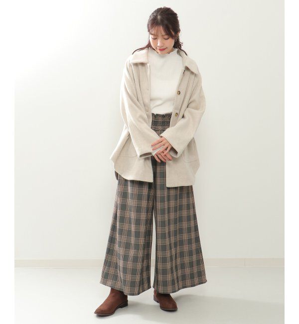 Lbc with Life「ポンチョライクミドルアウター」|ブルゾン・スタジャン|