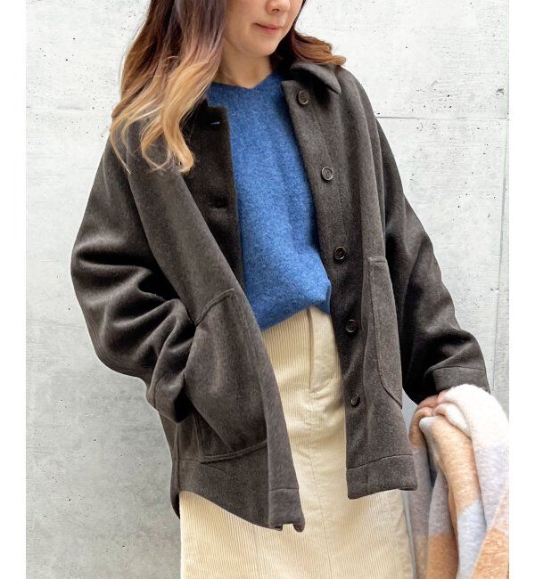 Lbc with Life「ポンチョライクミドルアウター」|ブルゾン・スタジャン|