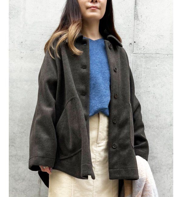 Lbc with Life「ポンチョライクミドルアウター」|ブルゾン・スタジャン|