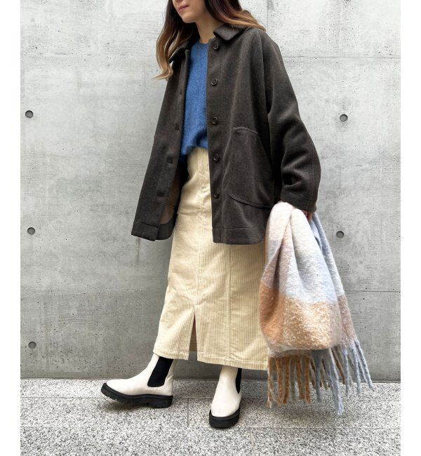 Lbc with Life「ポンチョライクミドルアウター」|ブルゾン・スタジャン|