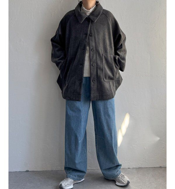 Lbc with Life「ポンチョライクミドルアウター」|ブルゾン・スタジャン|