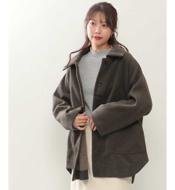 Lbc with Life「ポンチョライクミドルアウター」|ブルゾン・スタジャン|