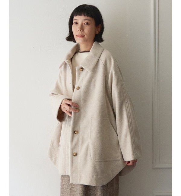 Lbc with Life「ポンチョライクミドルアウター」|ブルゾン・スタジャン|