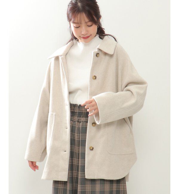 Lbc with Life「ポンチョライクミドルアウター」|ブルゾン・スタジャン|