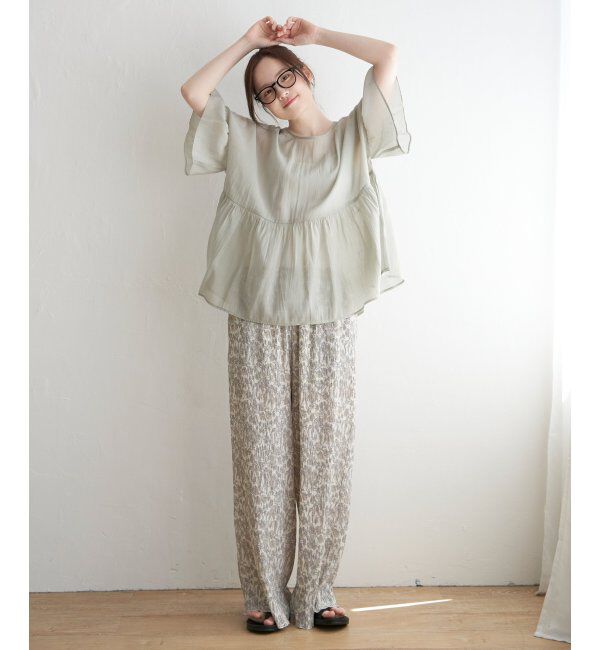 Lbc with Life「シアー2WAYリボンフレアブラウス」|シャツ・ブラウス|