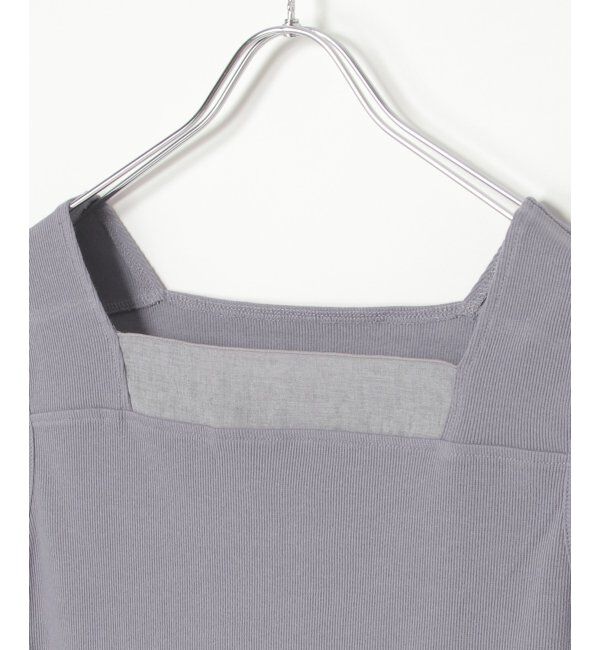 Lbc with Life「スクエアネックシアーレイヤードタンクトップ」|キャミソール|