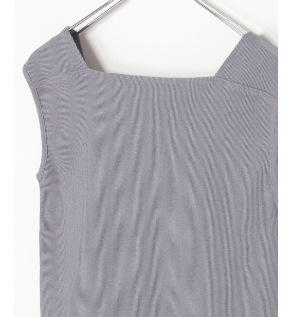 Lbc with Life「スクエアネックシアーレイヤードタンクトップ」|キャミソール|