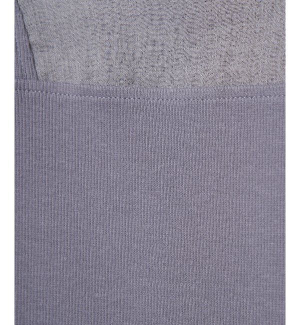 Lbc with Life「スクエアネックシアーレイヤードタンクトップ」|キャミソール|