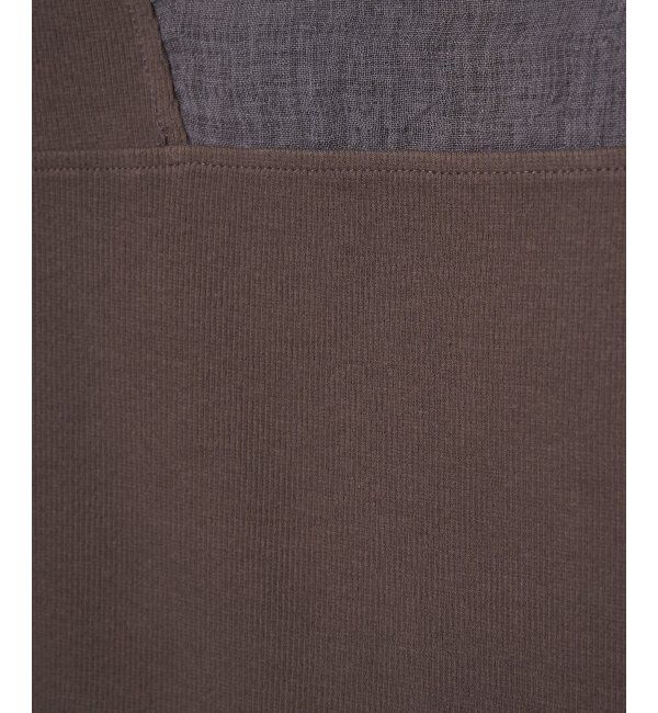 Lbc with Life「スクエアネックシアーレイヤードタンクトップ」|キャミソール|