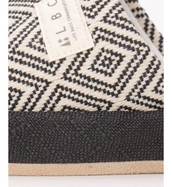 Lbc with Life「茶竹厚底幾何学スリッパ」|ルームシューズ|