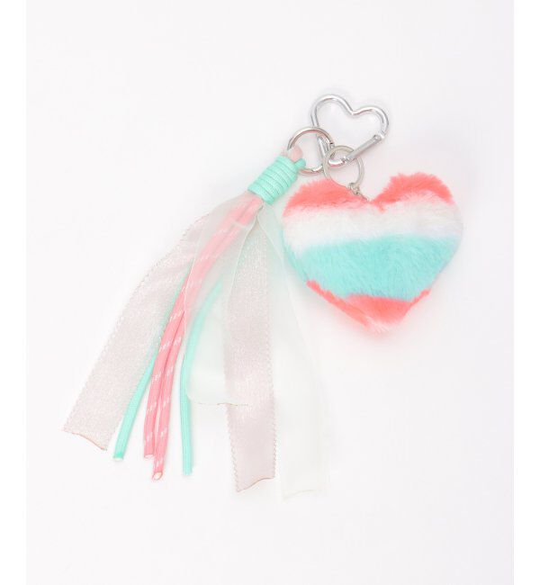 VENCE share style「レインボーファーハートチャーム」|その他|グリーン