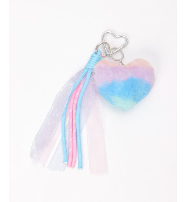 VENCE share style「レインボーファーハートチャーム」|その他|ブルー