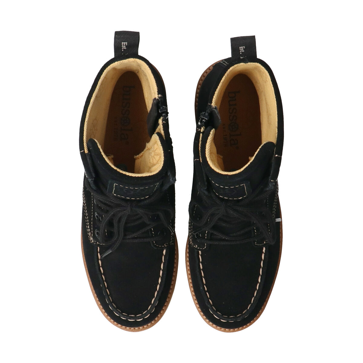 IMPORT SELECT「【bussola】本革厚底モカシンショートブーツ」|ショートブーツ|