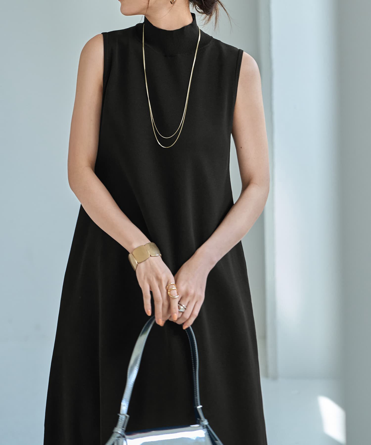 STYLE DELI「スポンディッシュハイネックノースリワンピース」|ワンピース|