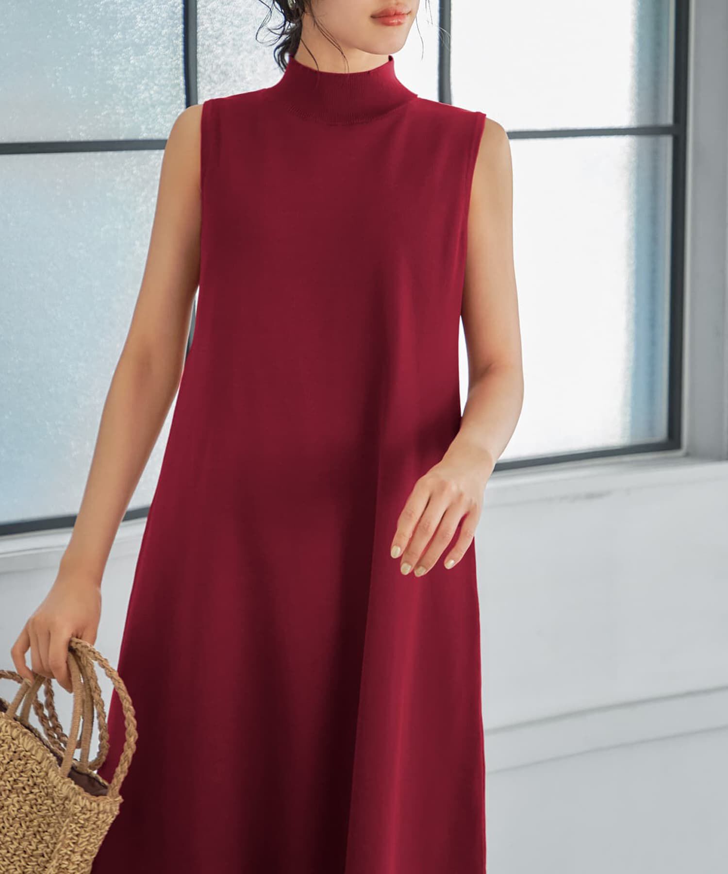 STYLE DELI「スポンディッシュハイネックノースリワンピース」|ワンピース|